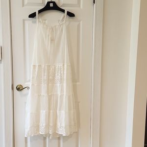 FREE PEOPLE HALTER TOP LACE COVER-UP DRESS